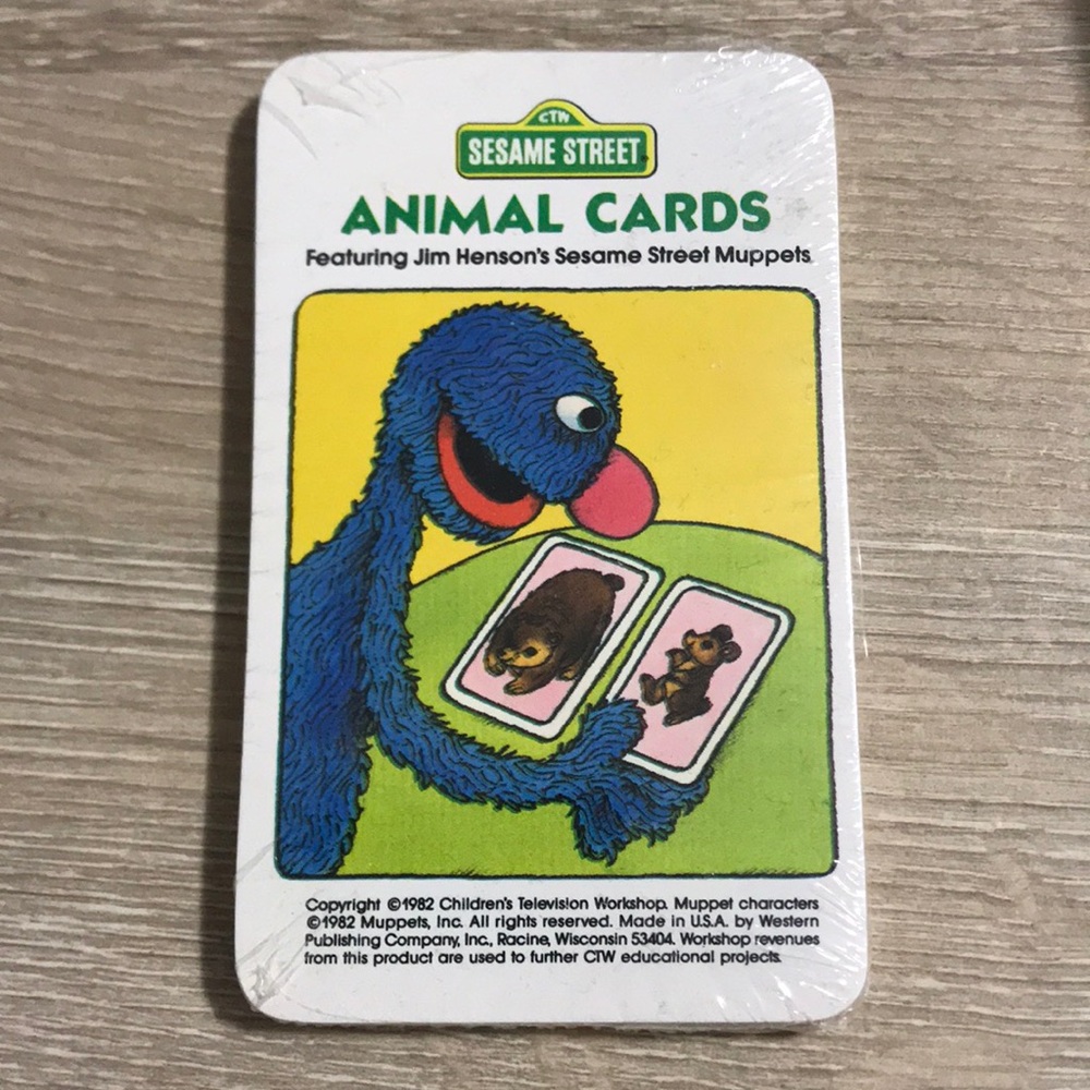 1982 Factory Sealed Vintage Sesame Street Muppets Animal Card Game